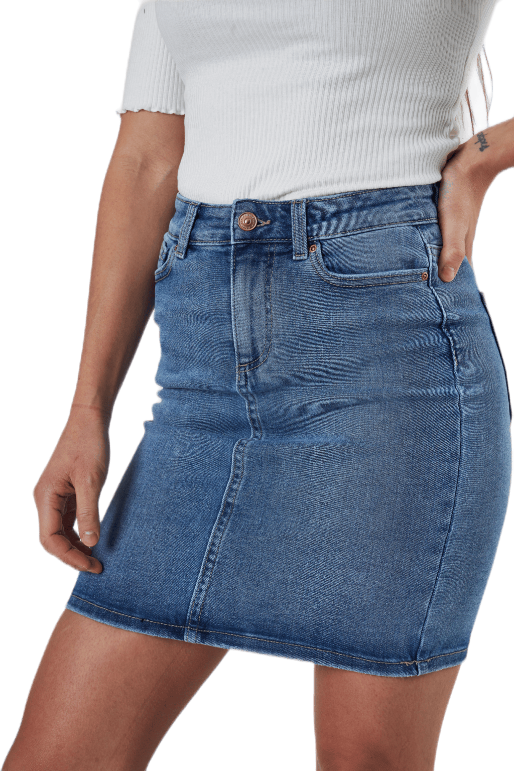 Lili Mw Denim Skirt Blue - Bild 5