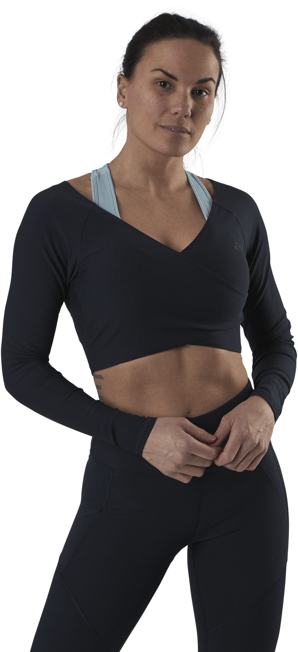 Jana Ls Train Crop Top Blue