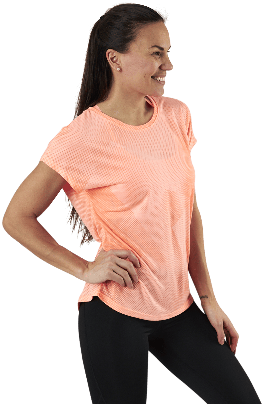 Fan Loose Burnout Ss Tee Orange