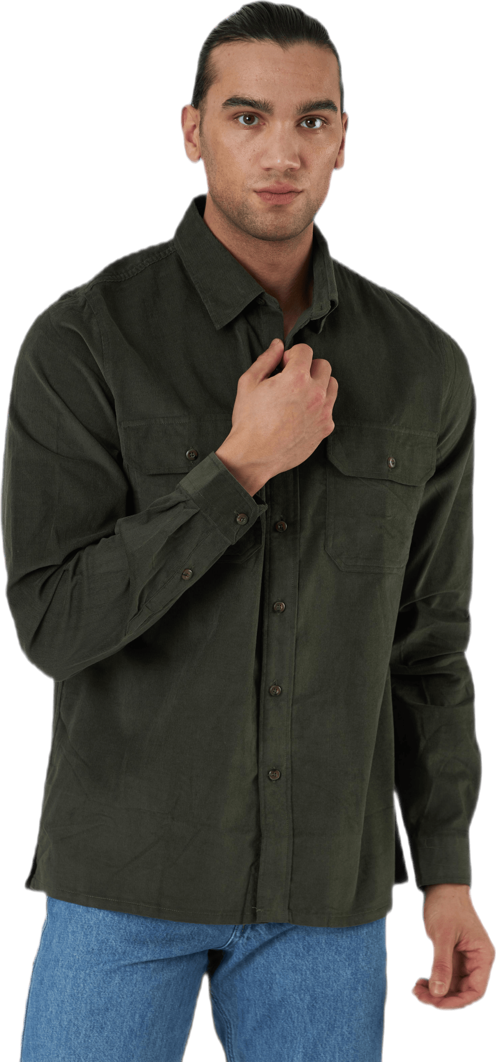 Clark Shirt Grey, Male, Vêtements, Chemises, Gris, XL