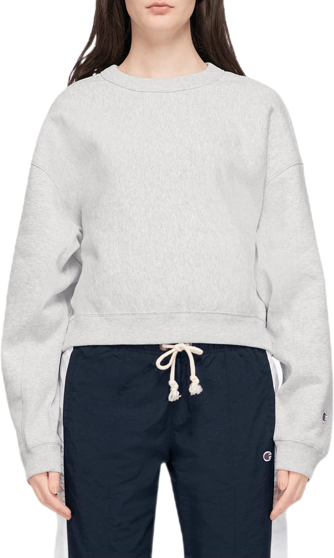 Sleeve Logo Crewneck Sweatshir Gray