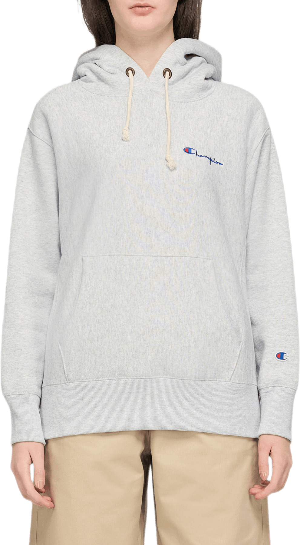 Small Script Hooded Sweatshirt Gray, Female, Apparels, hoodies and sweatshirts, Grey, XL