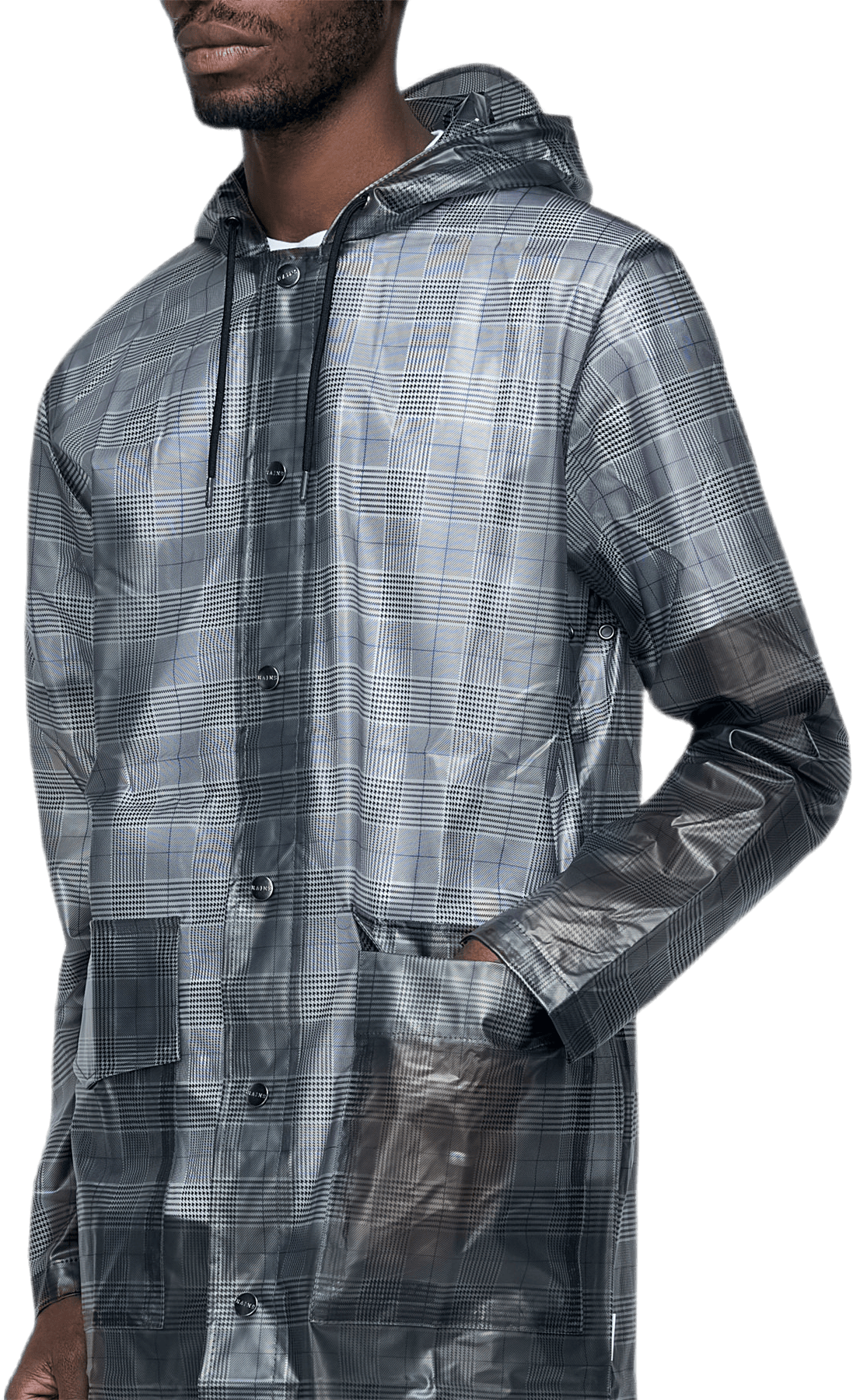 Check Hooded Coat Gray - Bild 2