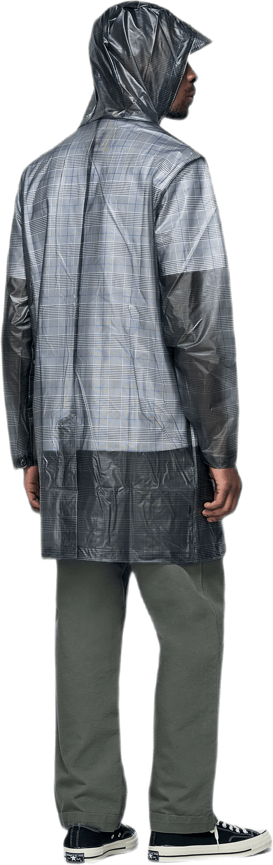 Check Hooded Coat Gray - Bild 5