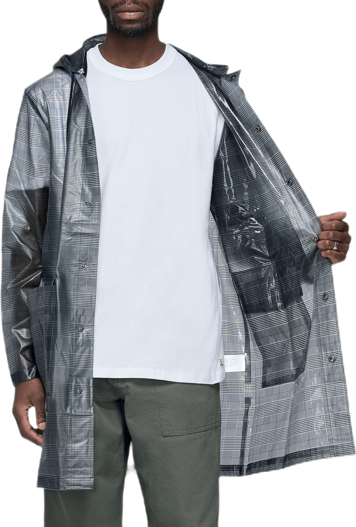 Check Hooded Coat Gray - Bild 6