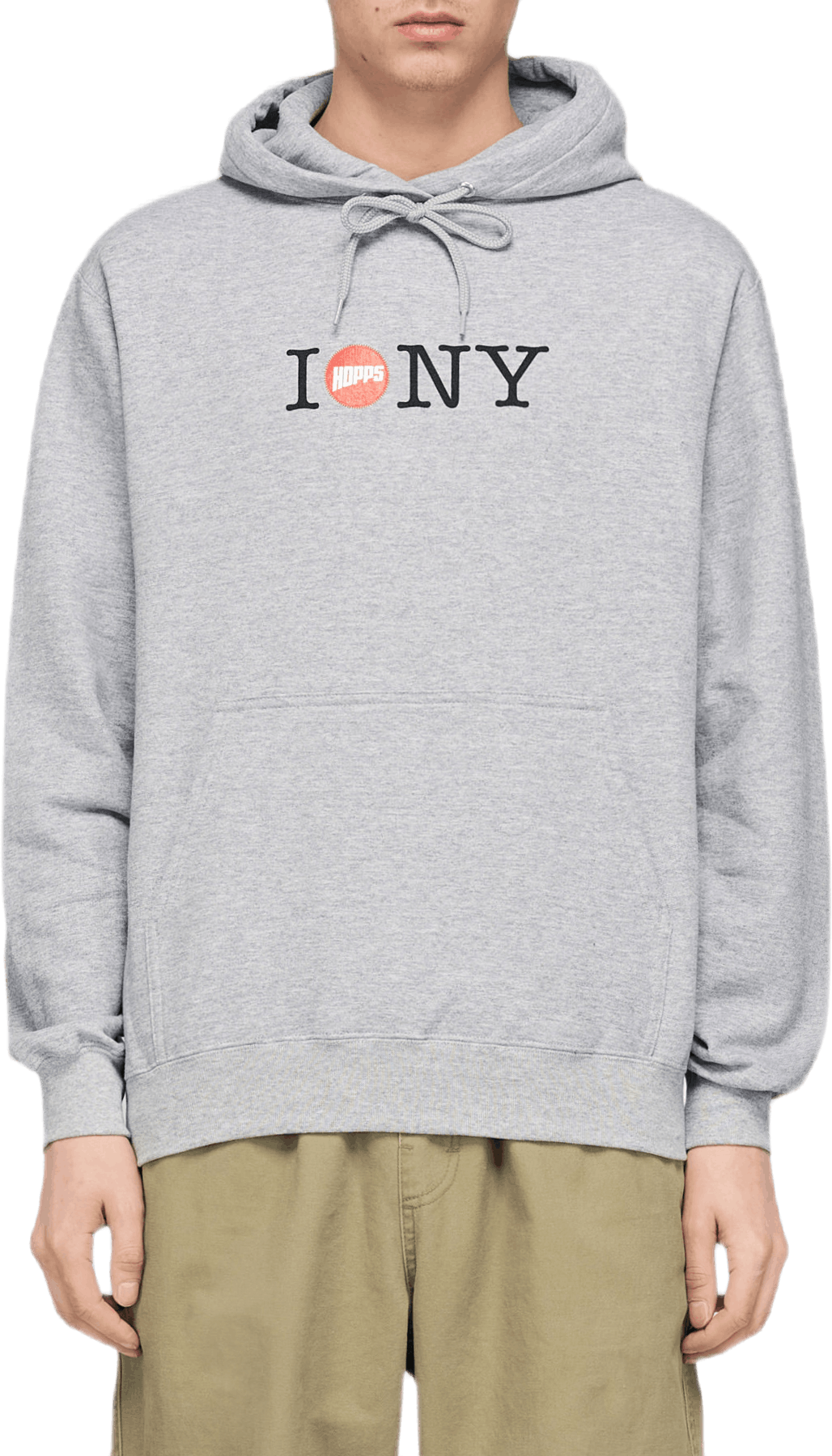 I Hopps Ny Hoodie Gray, Male, Odevy, mikiny a mikiny, Šedá, L
