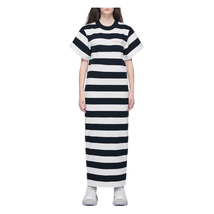 Chynatown Striped T-shirt Dres White, Female, Abbigliamento, gonne e vestiti, Multi colore, S