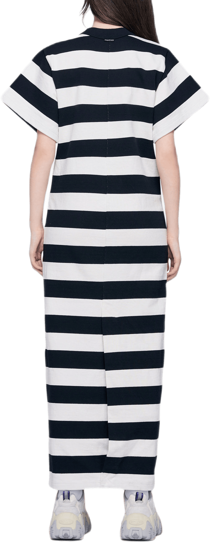 Chynatown Striped T-shirt Dres White - Bild 3