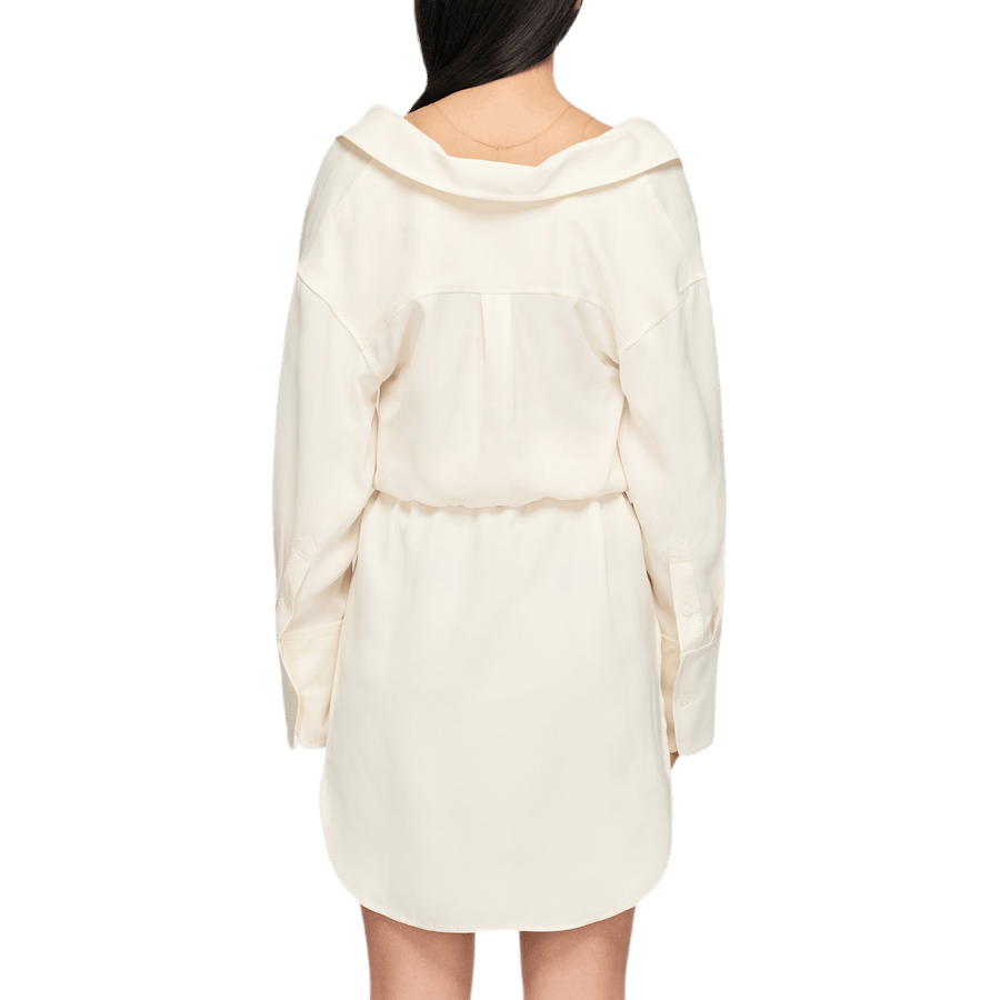 Falling Shoulder Shirt Dress W White - Bild 5