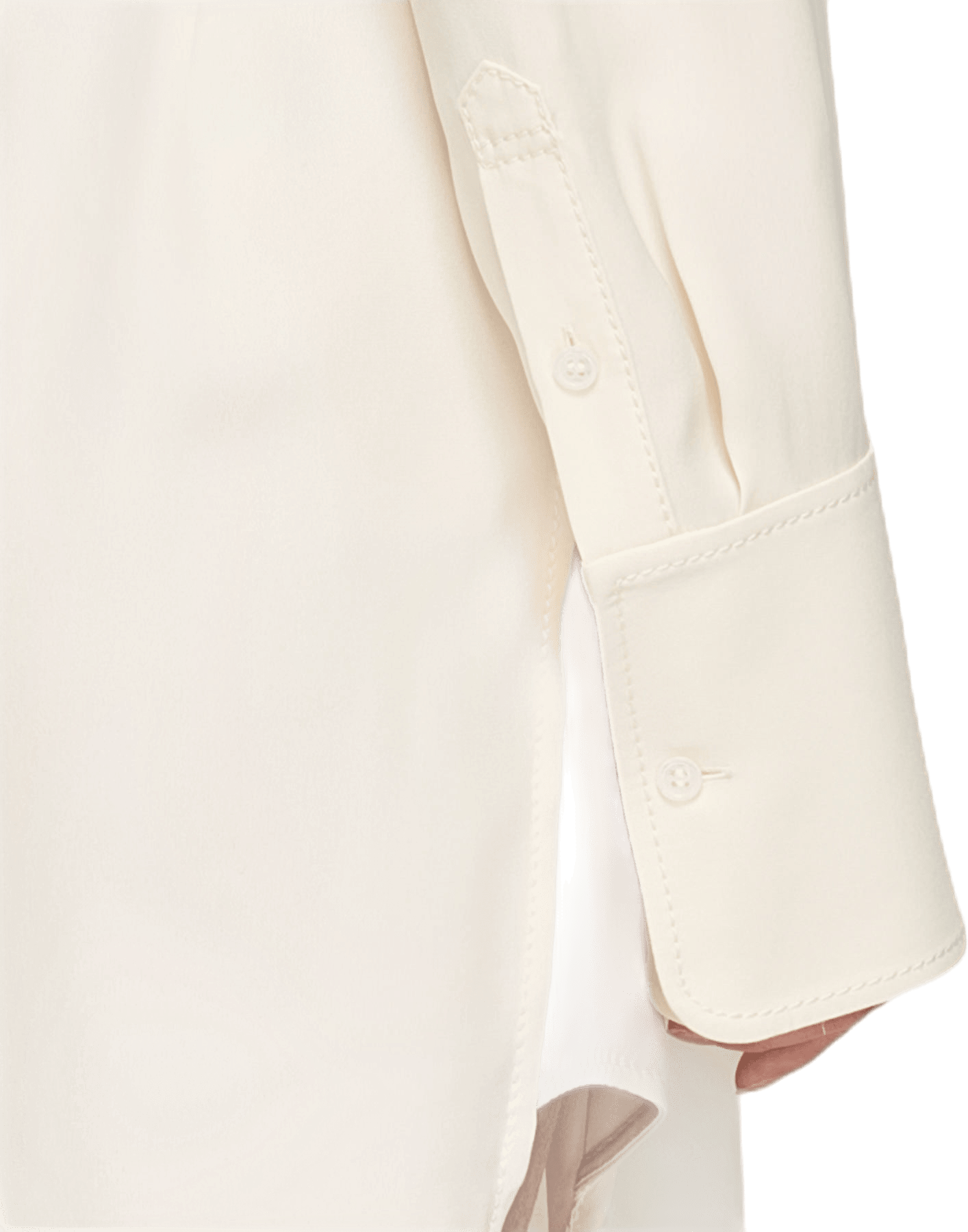 Falling Shoulder Shirt Dress W White - Bild 6