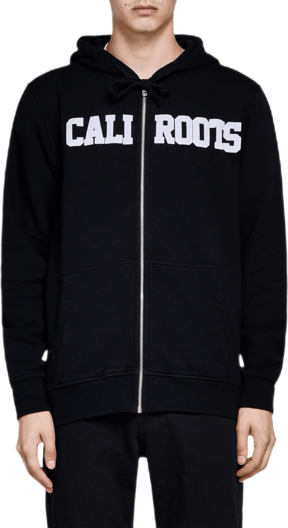 Felt Logo Zip Hoodie Black - Bild 2