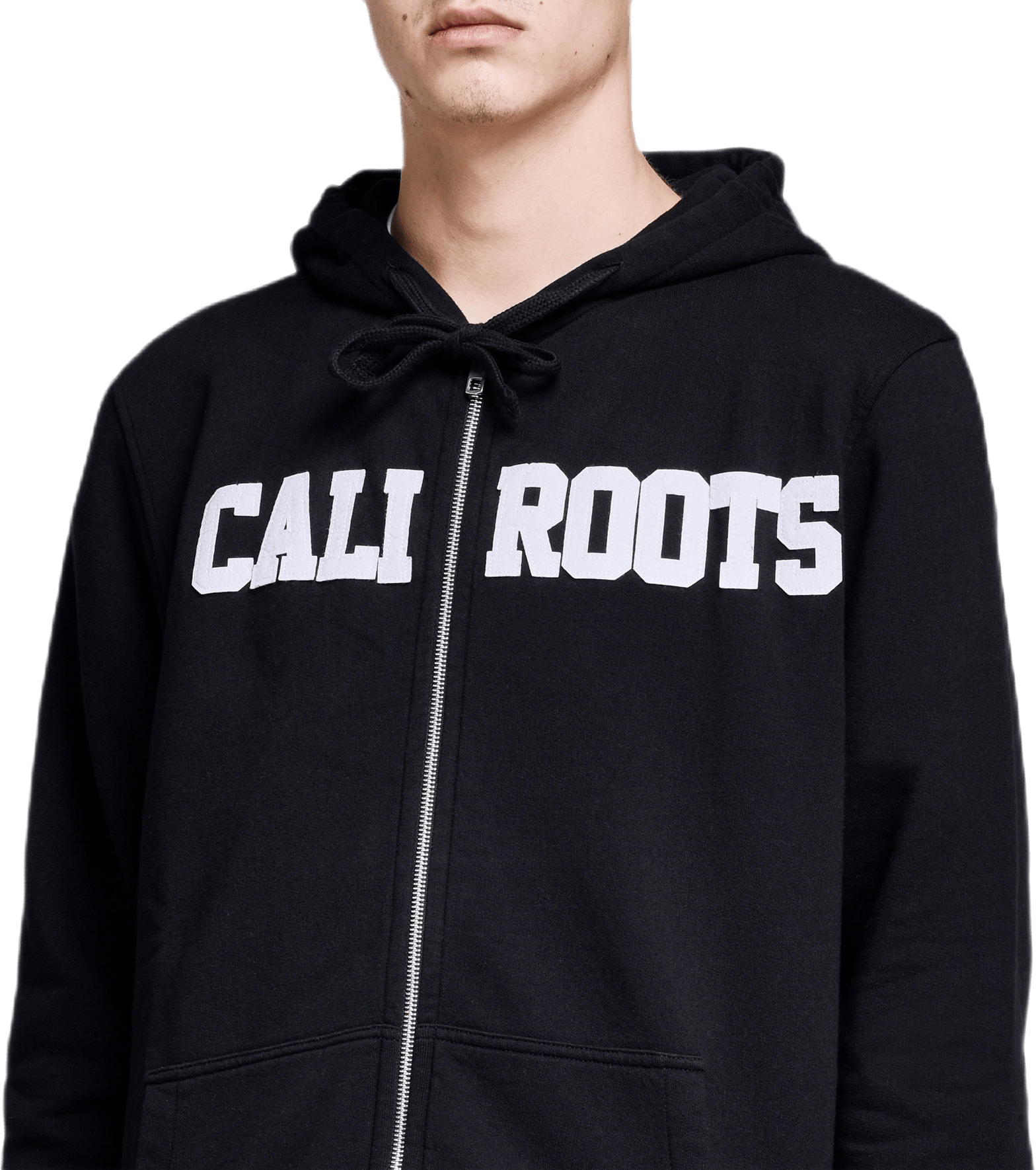 Felt Logo Zip Hoodie Black - Bild 3