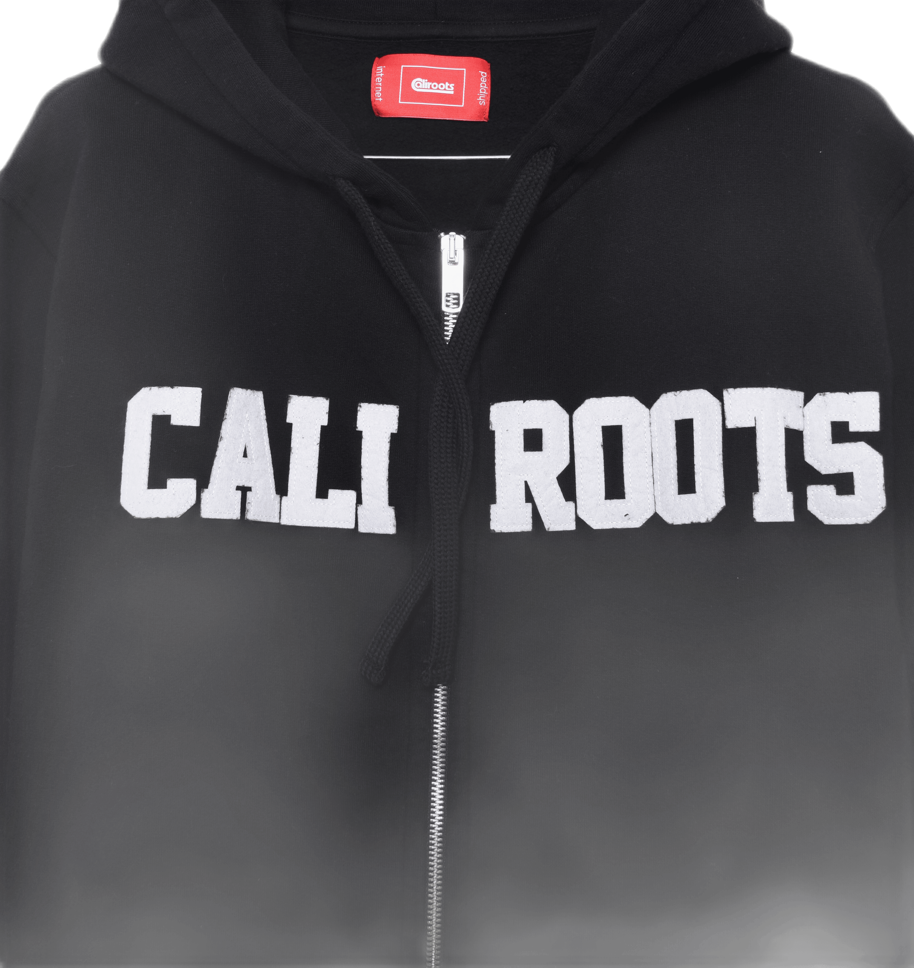 Felt Logo Zip Hoodie Black - Bild 4