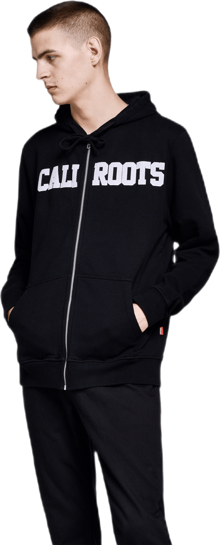 Felt Logo Zip Hoodie Black - Bild 9
