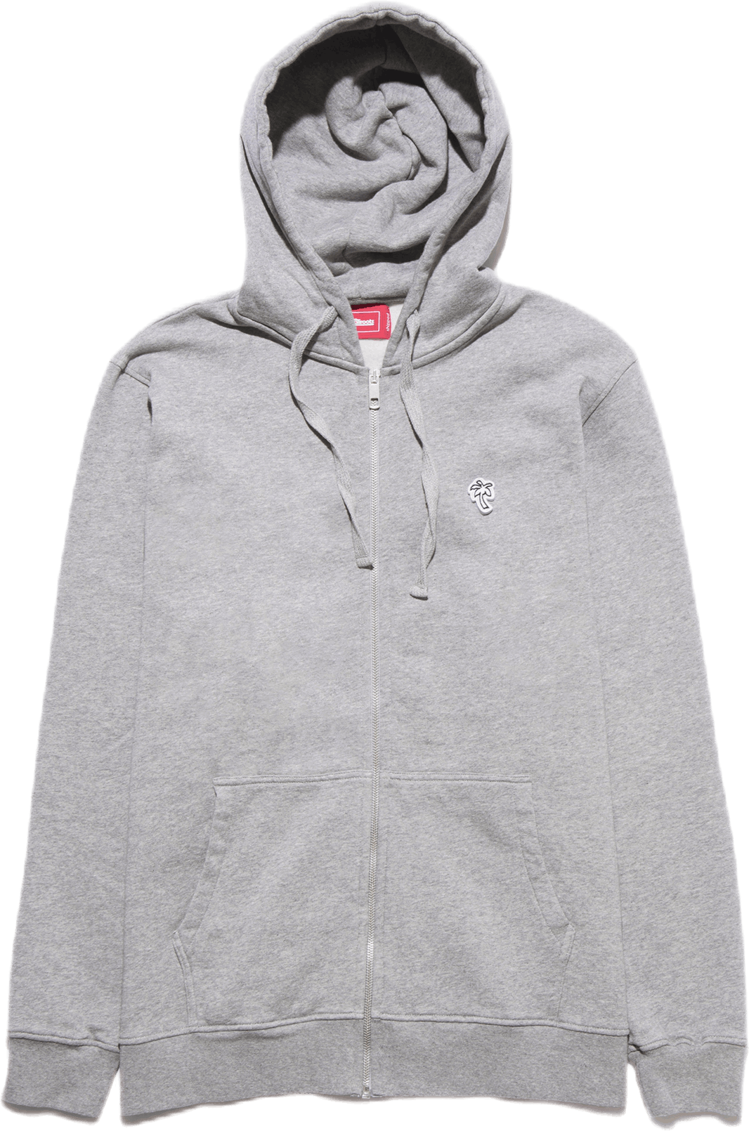 Palm Patch Zip Hoodie Gray, Unisex, Apparels, hoodies and sweatshirts, Grey, L
