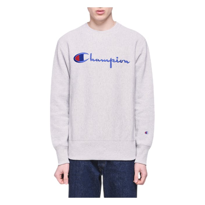 Crewneck Sweatshirt Gray, Male, Odevy, mikiny a mikiny, Biely, XL