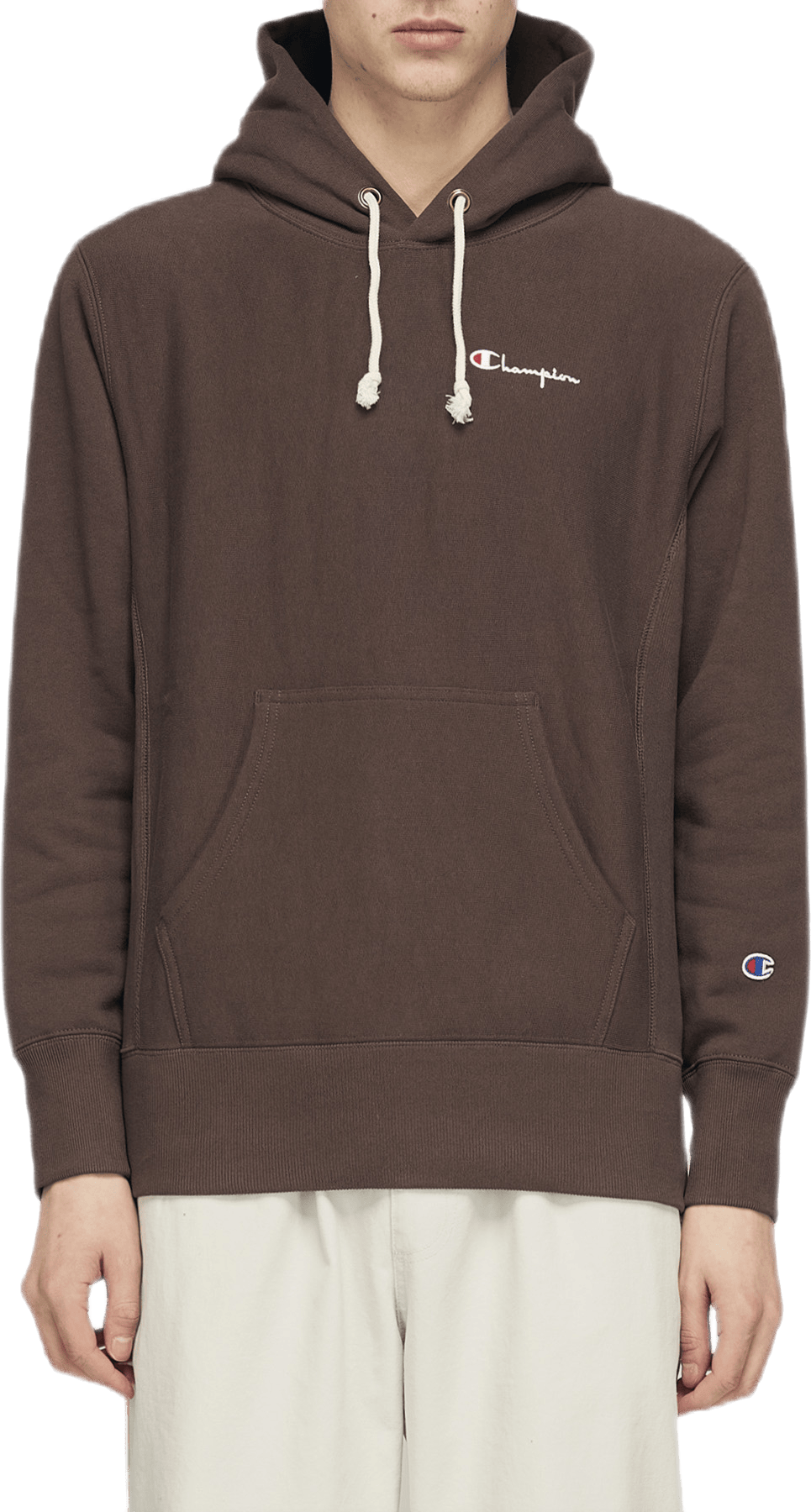 Small Script Hoodie Brown