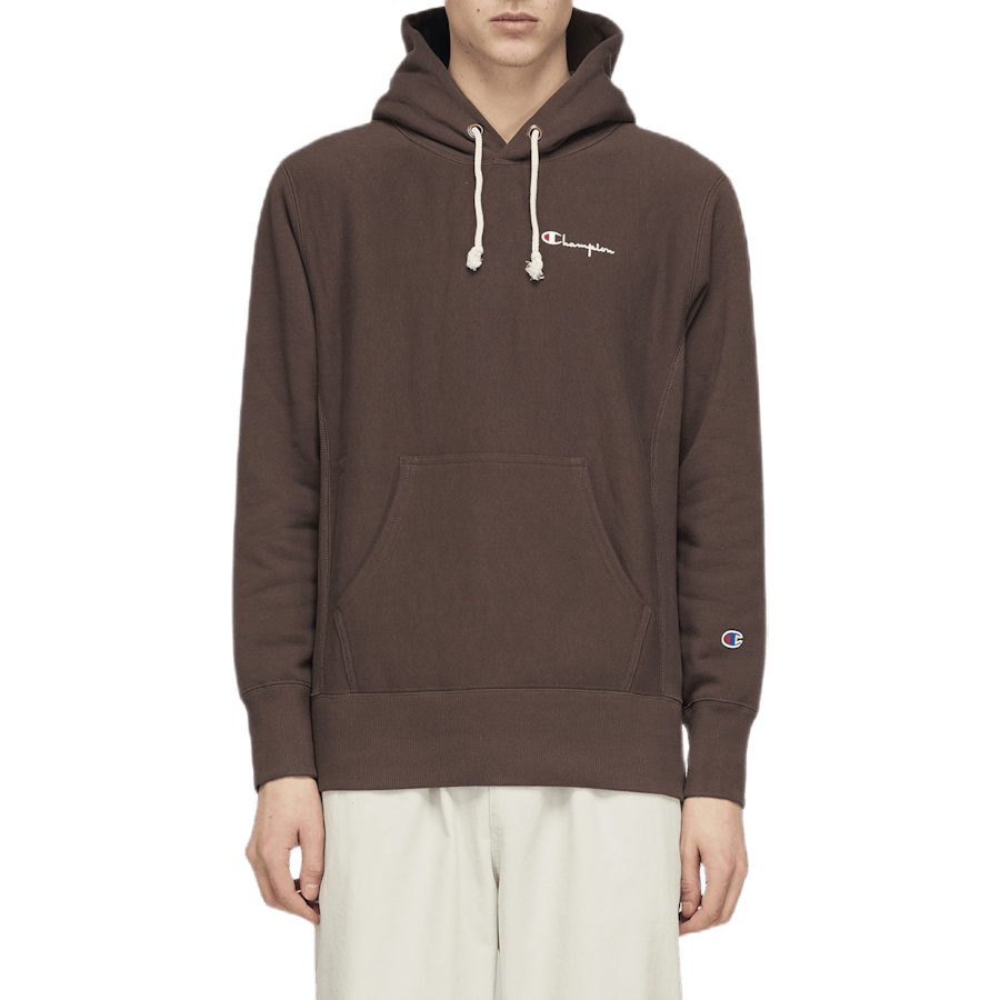 Small Script Hoodie Brown