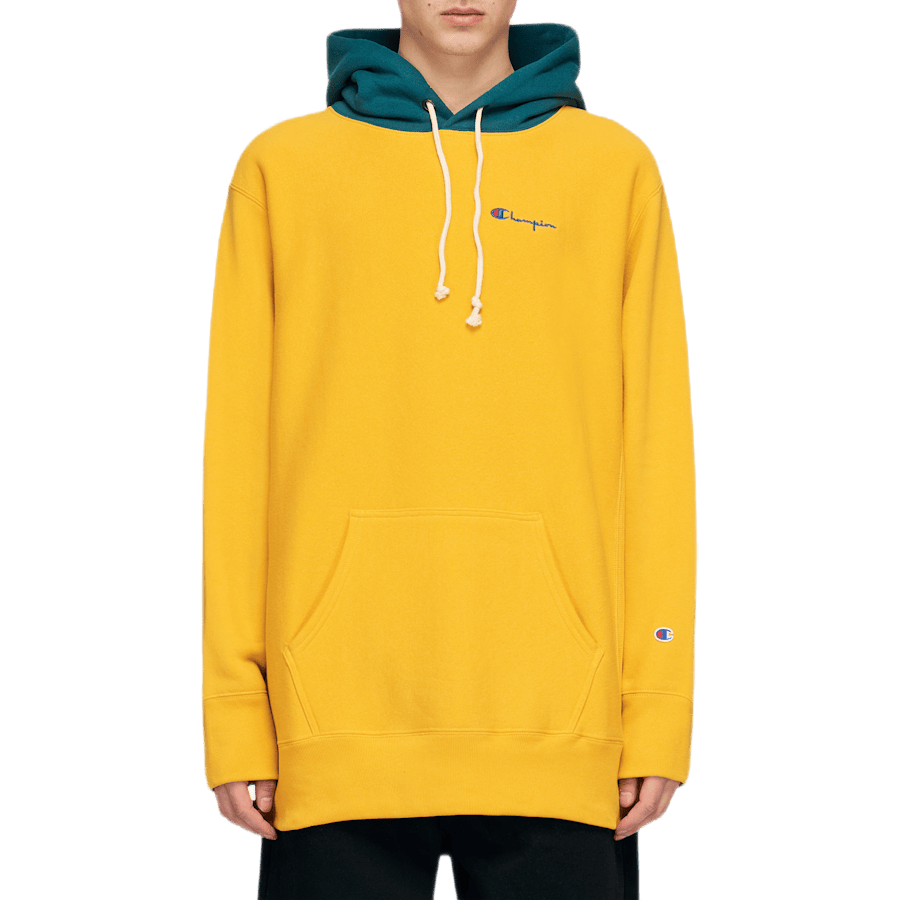 Color Block Hooded Sweatshirt Yellow