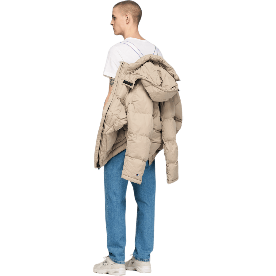 Long Hooded Puff Jacket Khaki - Bild 6