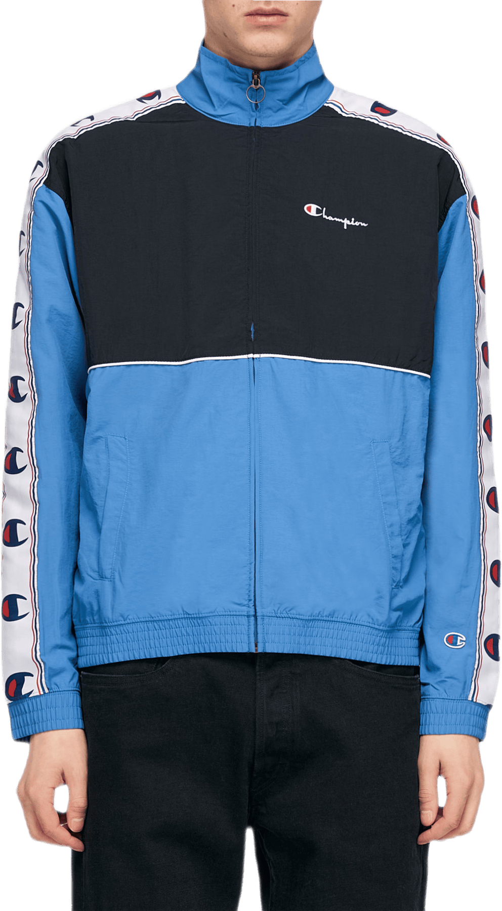 Reverse Weave Full Zip Jacket Blue