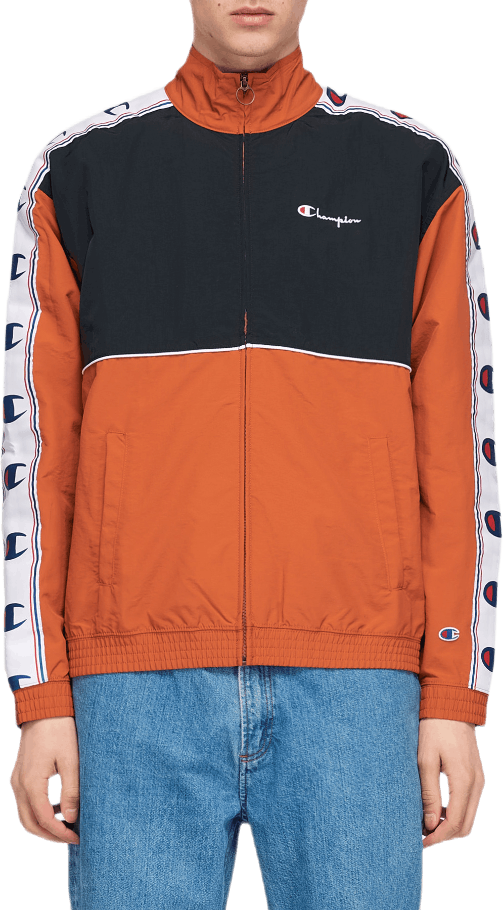Full Zip Top Orange, Male, Apparels, hoodies and sweatshirts, Multi color, M