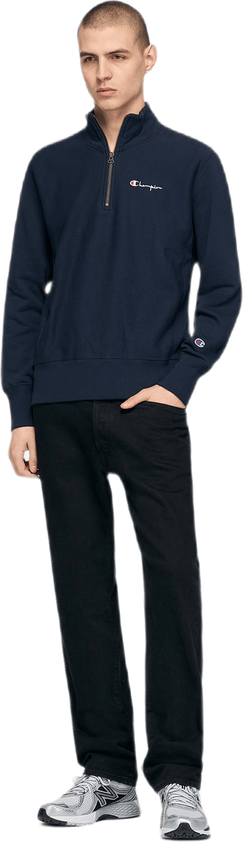 Small Script Half Zip Sweatshi Blue - Bild 4