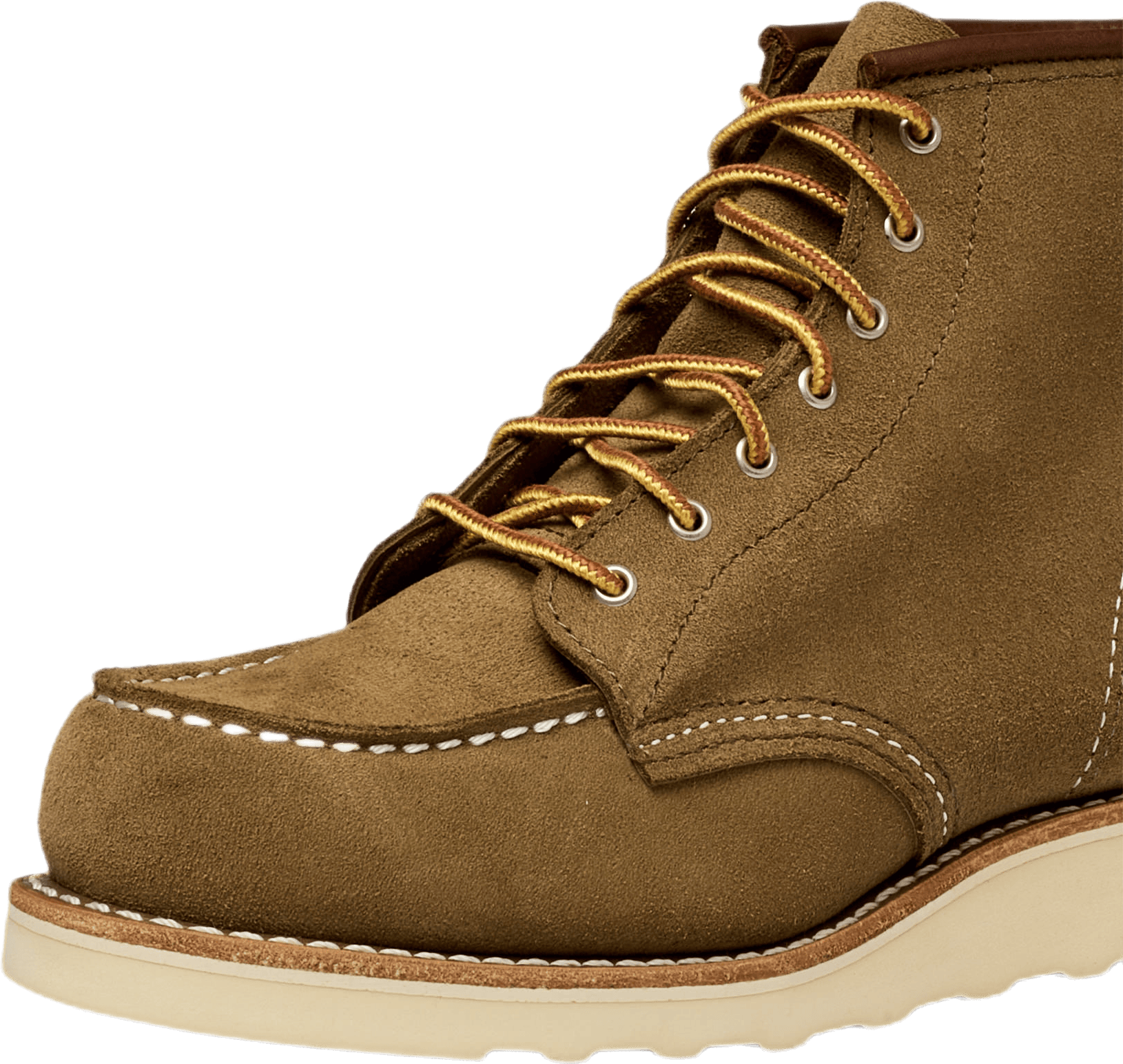 red wing moc toe green