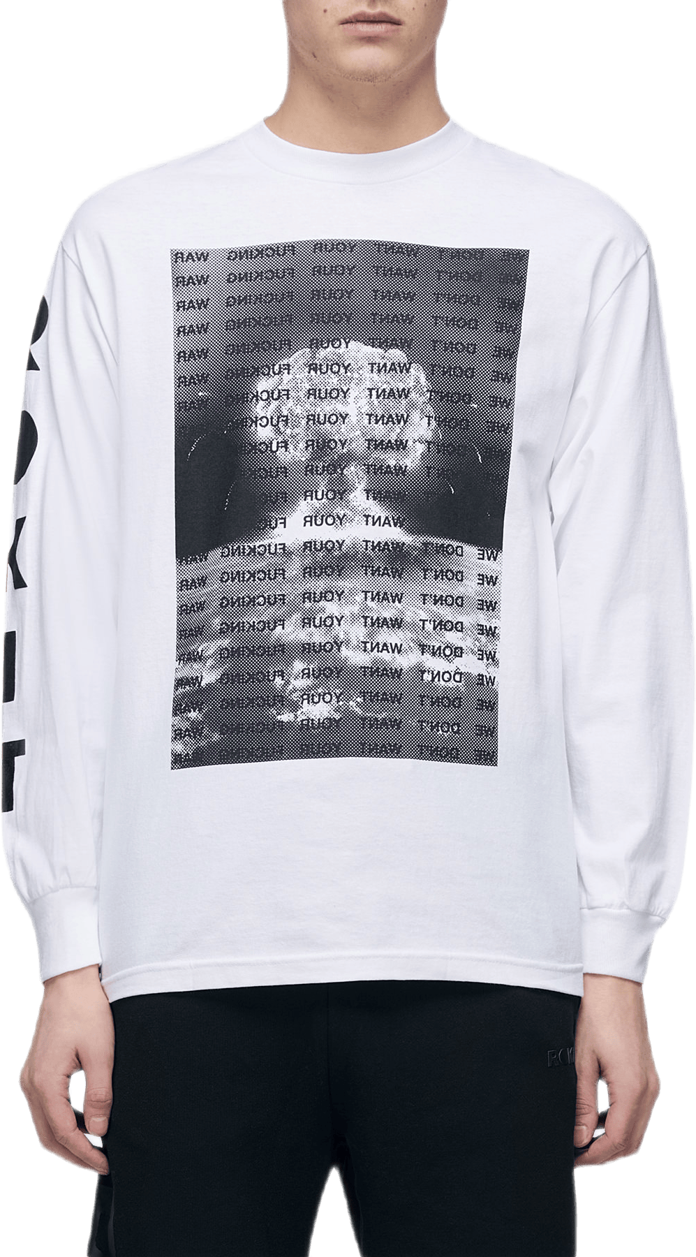 Ceasefire Longsleeve Tee White