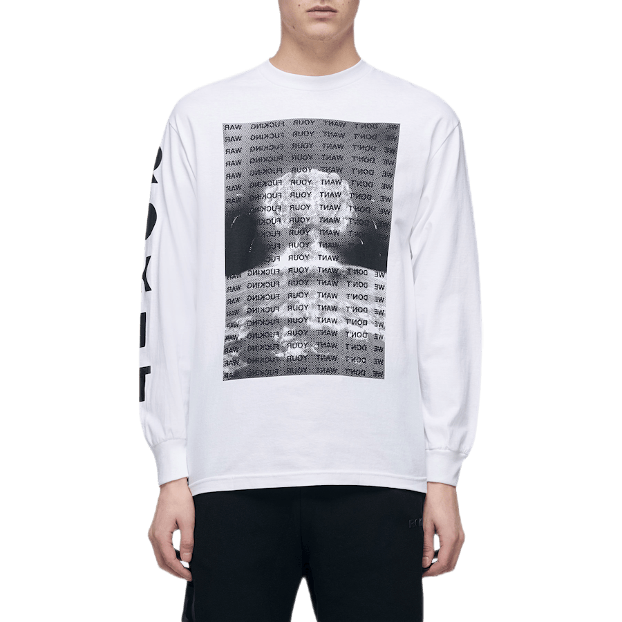 Ceasefire Longsleeve Tee White