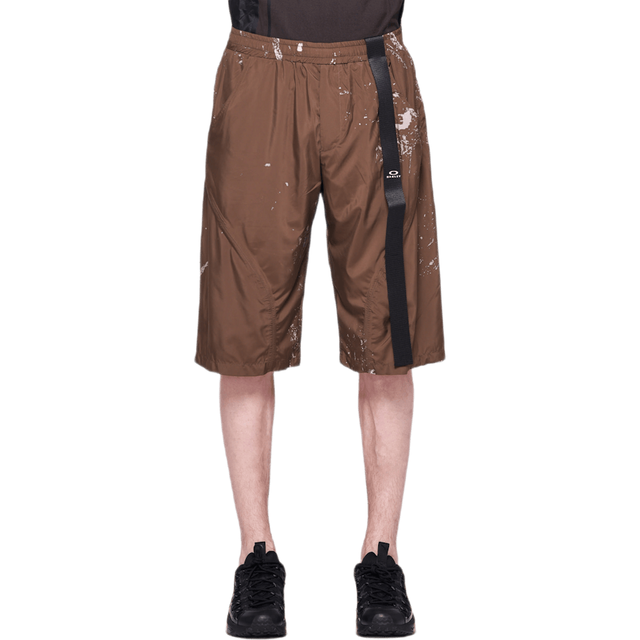 Rock Print Shorts Brown