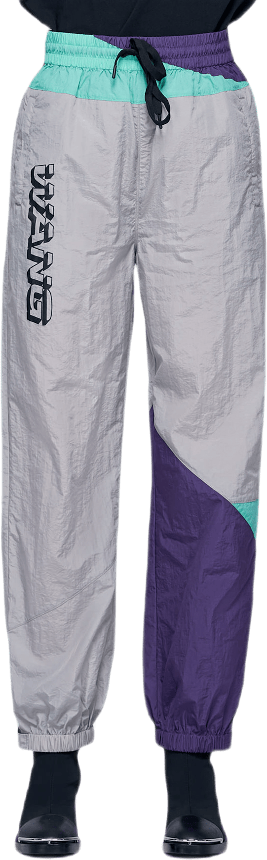 Heavy Washed Nylon Pants Gray