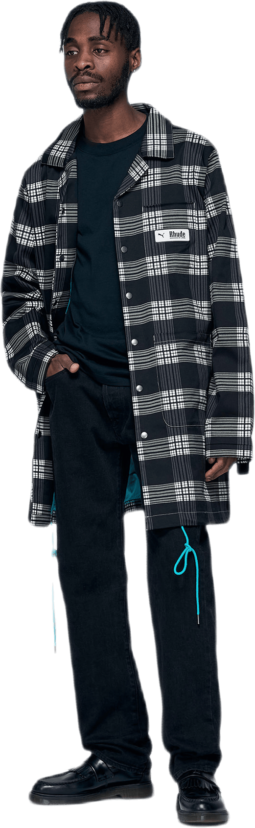 X Rhude All Over Print Coat White - Bild 2