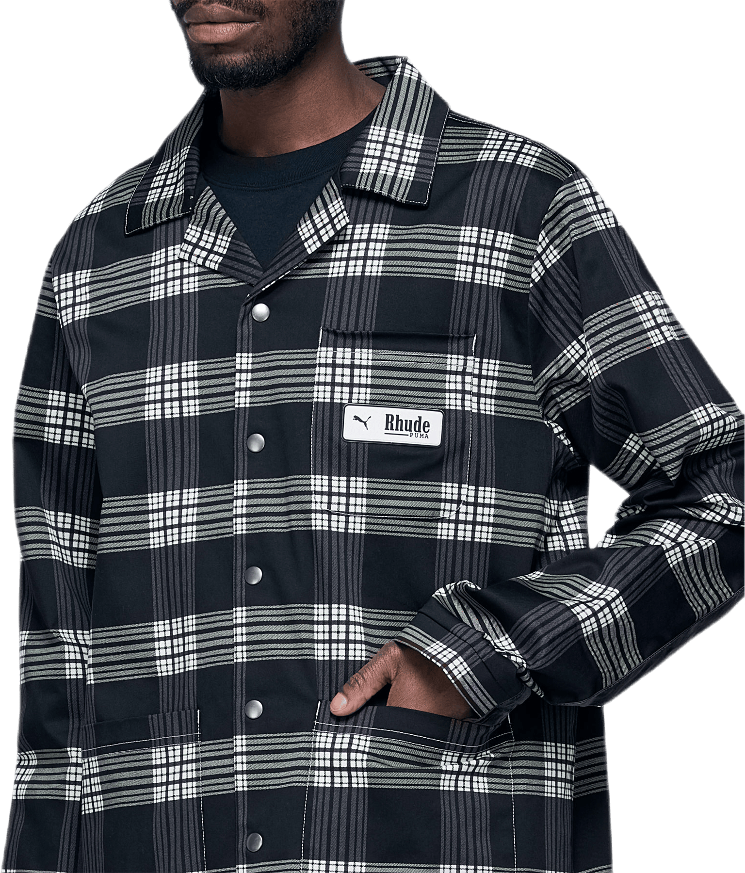 X Rhude All Over Print Coat White - Bild 3