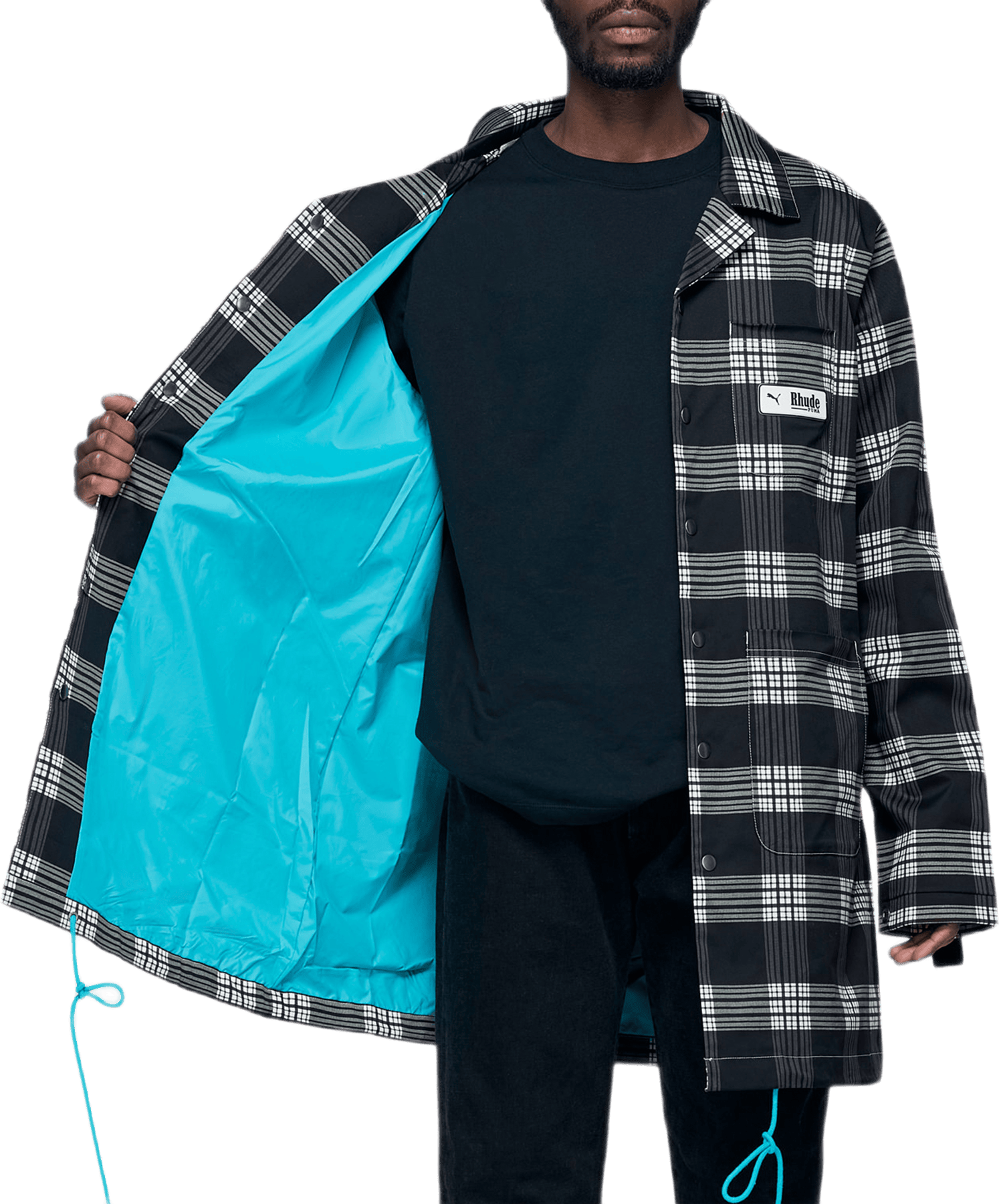 X Rhude All Over Print Coat White - Bild 6