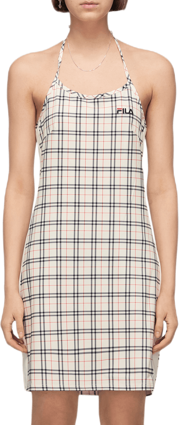 Tess Aop Halter Neck Dress Khaki, Female, Kläder, kjolar och klänningar, Flerfärgad, 40