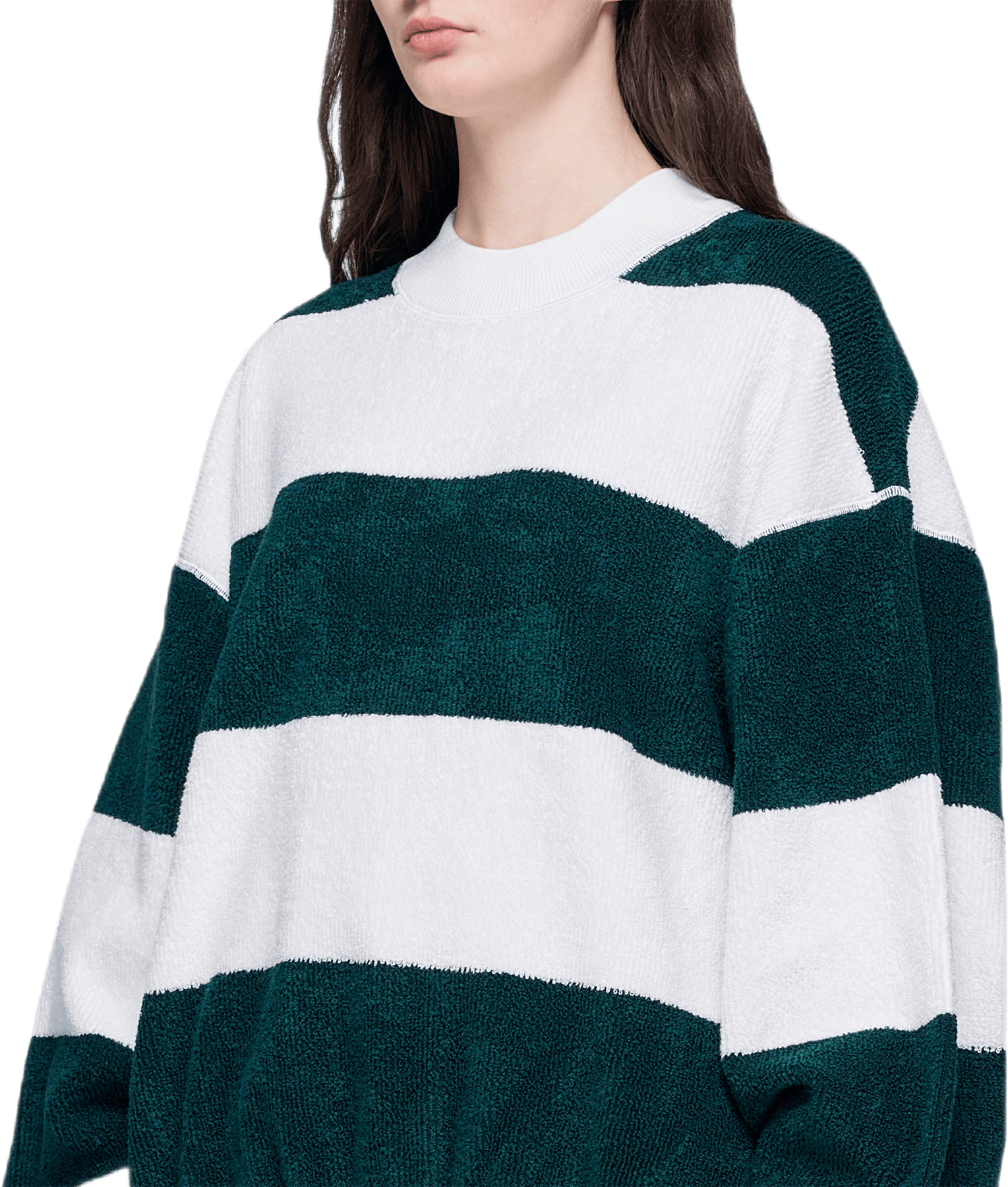 Long Sleeve Striped Pullover Green - Bild 2