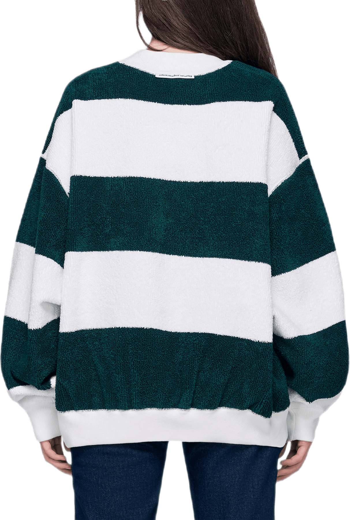 Long Sleeve Striped Pullover Green - Bild 3