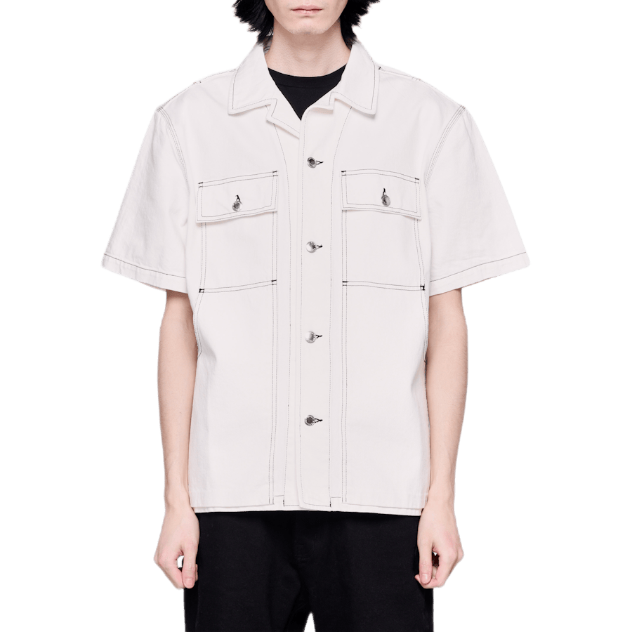 Overdyed Denim Shirt White