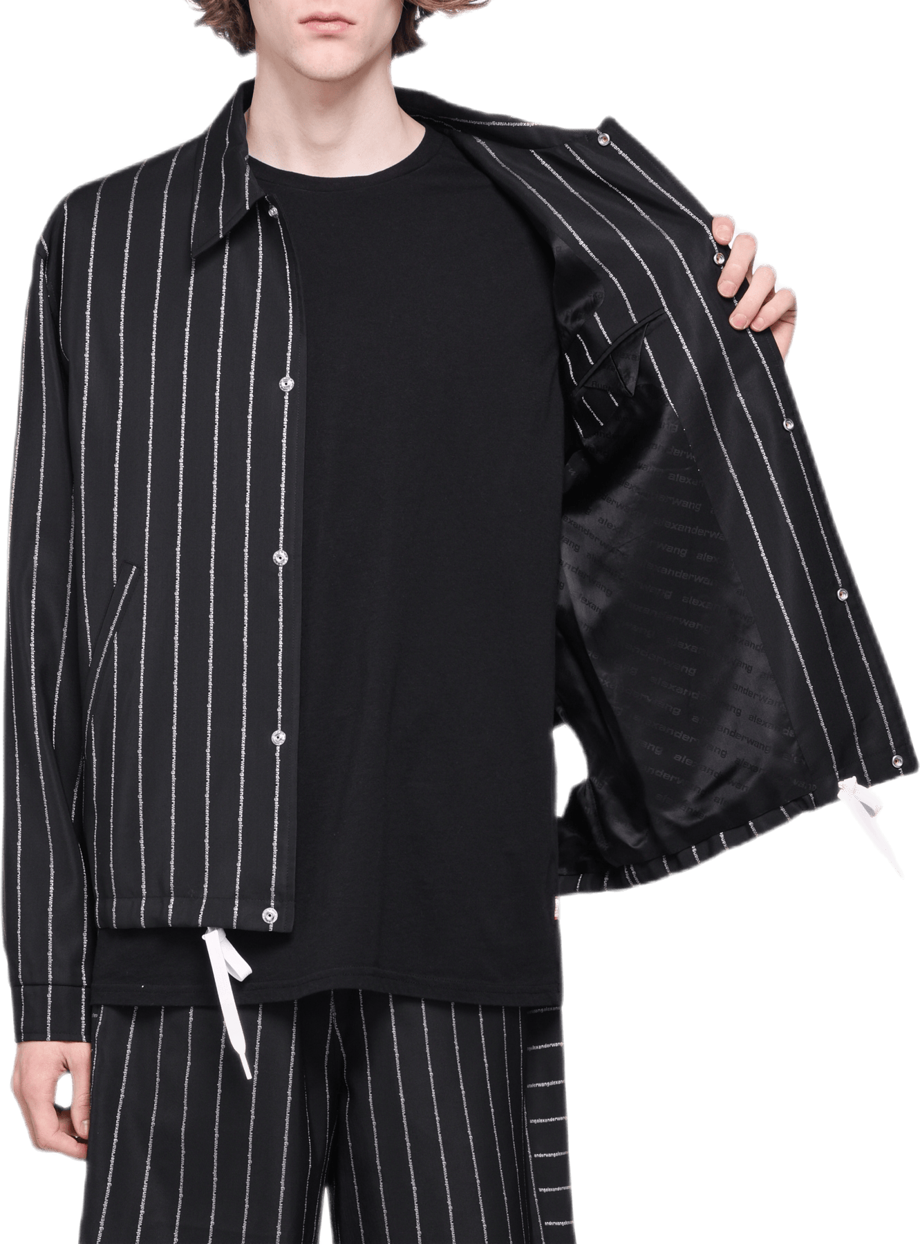 Wool Jacquard Coach Jacket Black - Bild 5