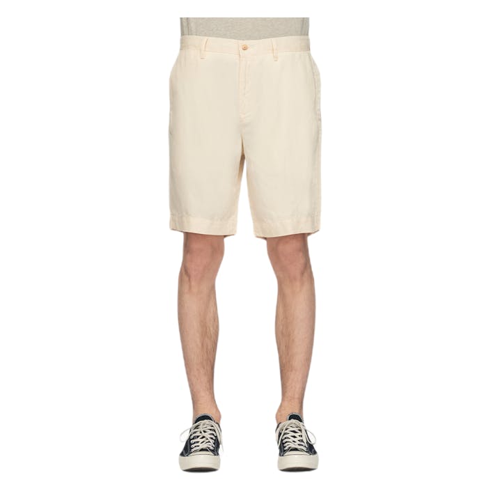Classic Fit Linen-Blend Short, Male, Odzież, Spodenki, Biały, W34