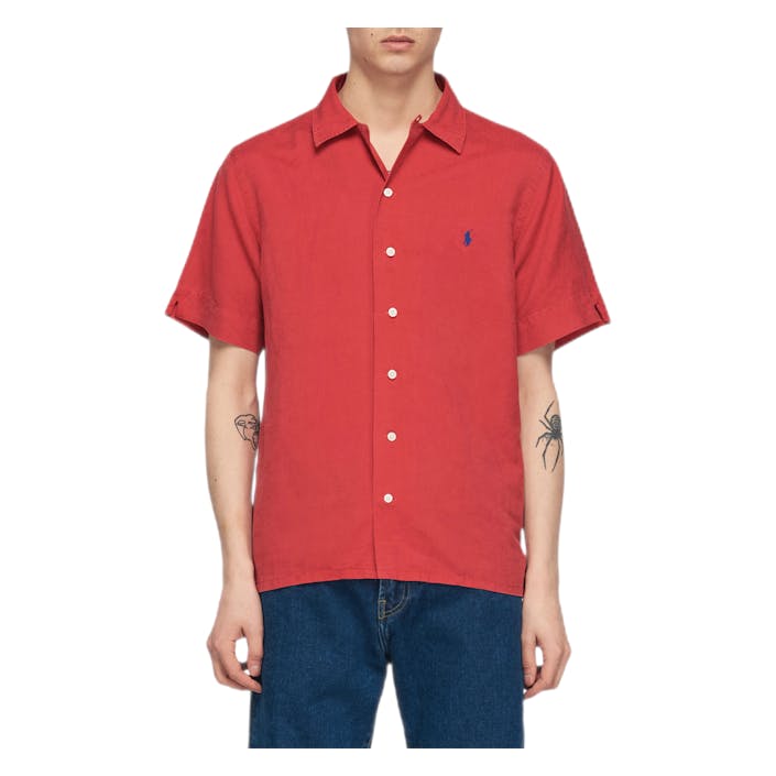 Short Sleeve Shirt, Male, Odzież, Koszule, Czerwony, L