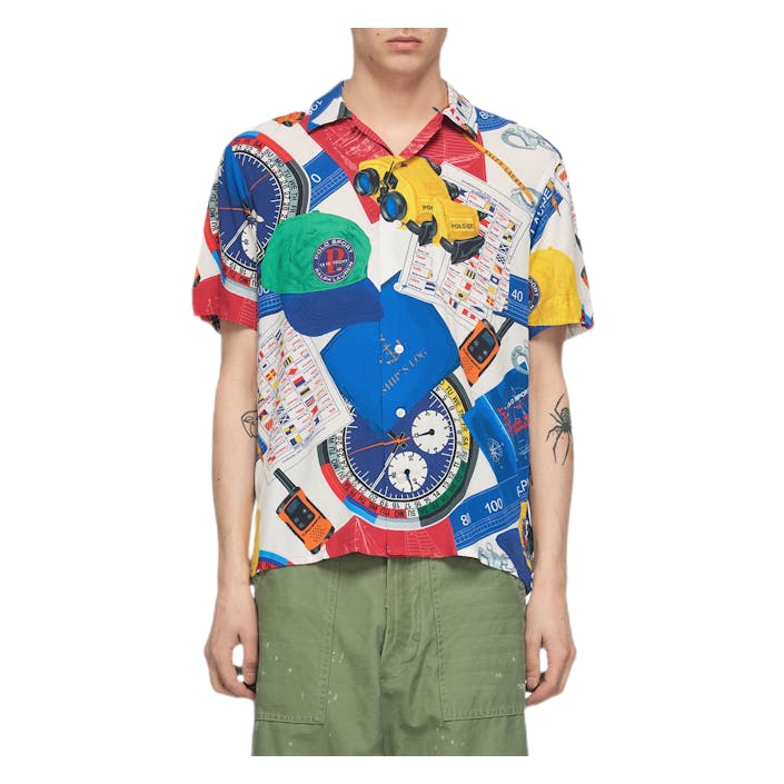 Polo Sport Camp Shirt, Male, Odzież, Koszule, Wielokolorowy, S