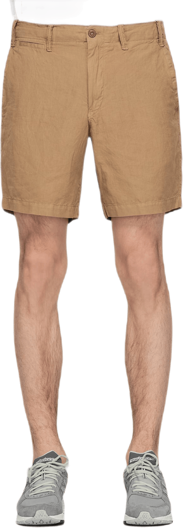 8-Inch Straight Fit Linen-Blend Short, Male, Kläder, Shorts, Brun, 35