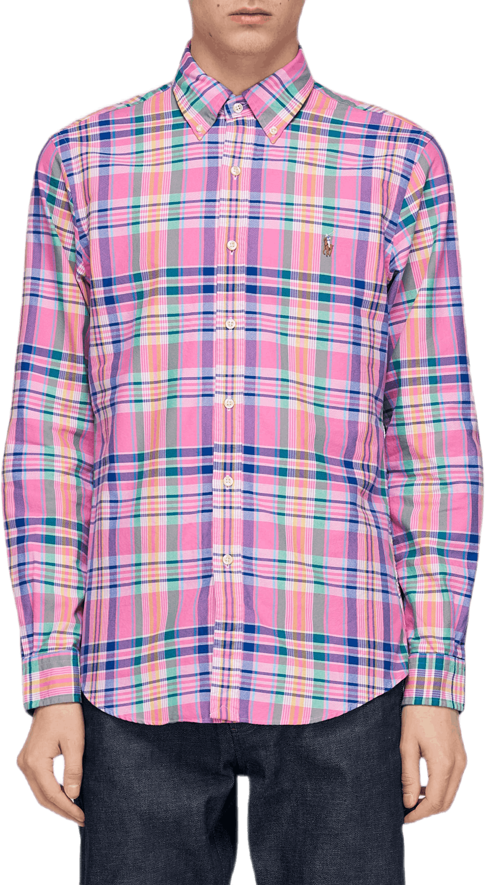 Long Sleeve Sport Shirt, Male, Odzież, Koszule, Wielokolorowy, M