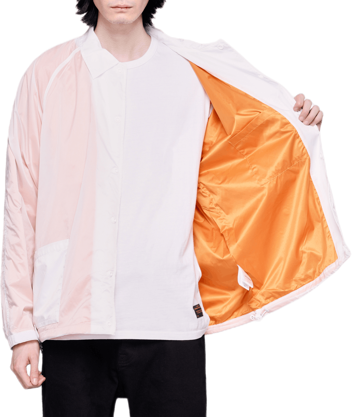 Transparent Coach Jacket Orange
