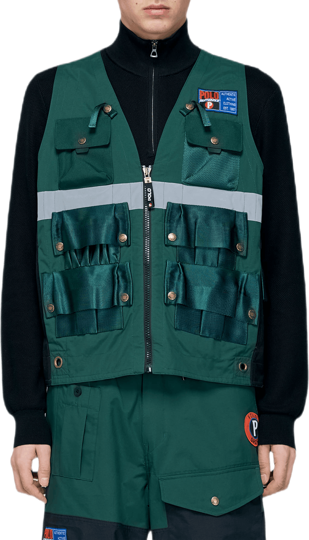 Polo Sport 2-in-1 Gilet, Male, Kleding, jassen, Groen, L