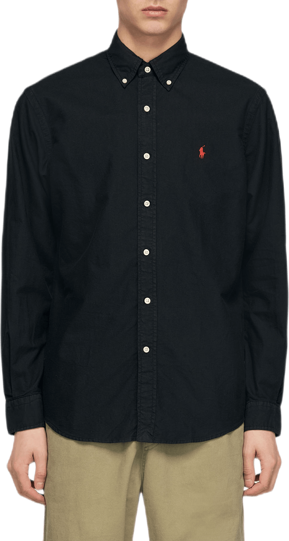 Polo Ralph Lauren Custom Fit Oxford Shirt, Male, Kläder, Tops, Svart, XXL