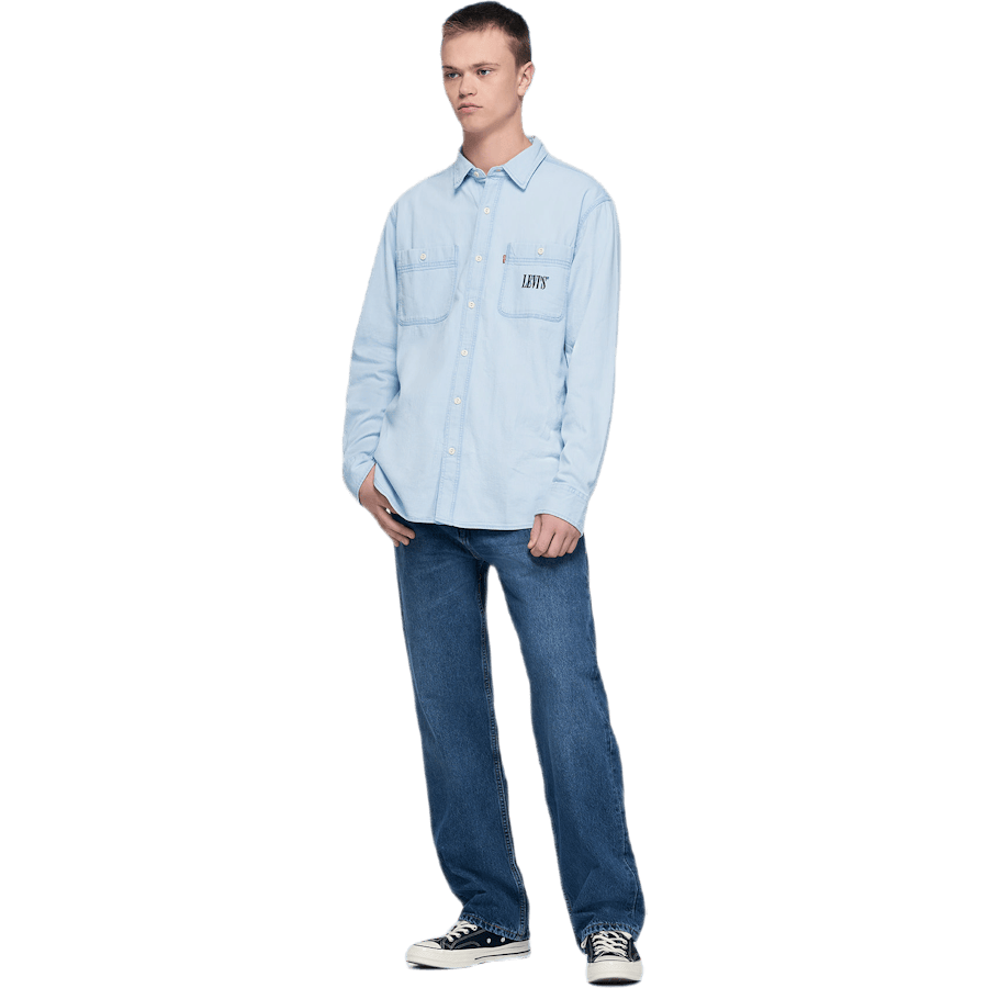 New Camp Overshirt Blue - Bild 3