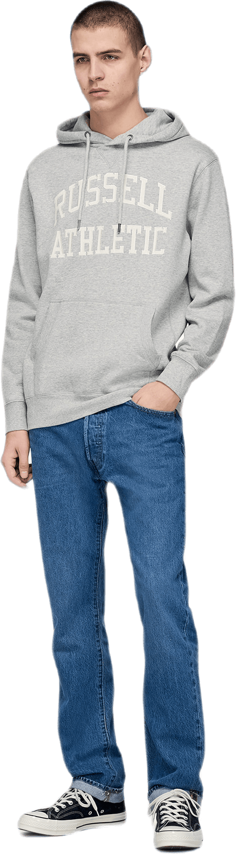 Pull-over Hoody Brushed Fleece Gray - Bild 2